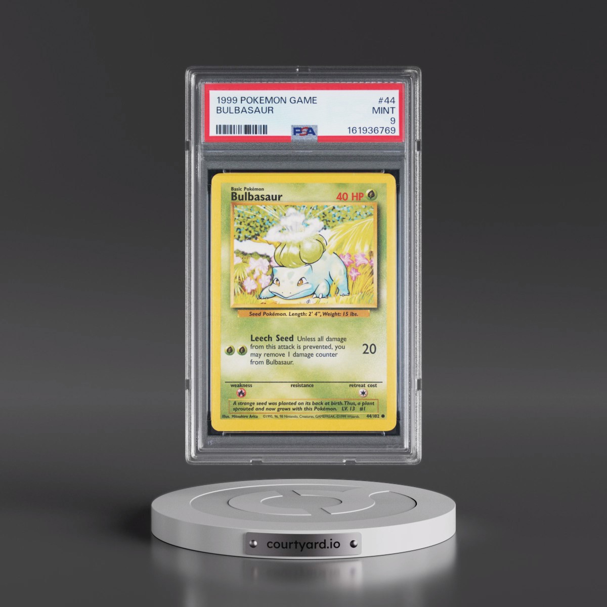 1999 Pokémon Game #44 Bulbasaur (PSA 9 MINT)