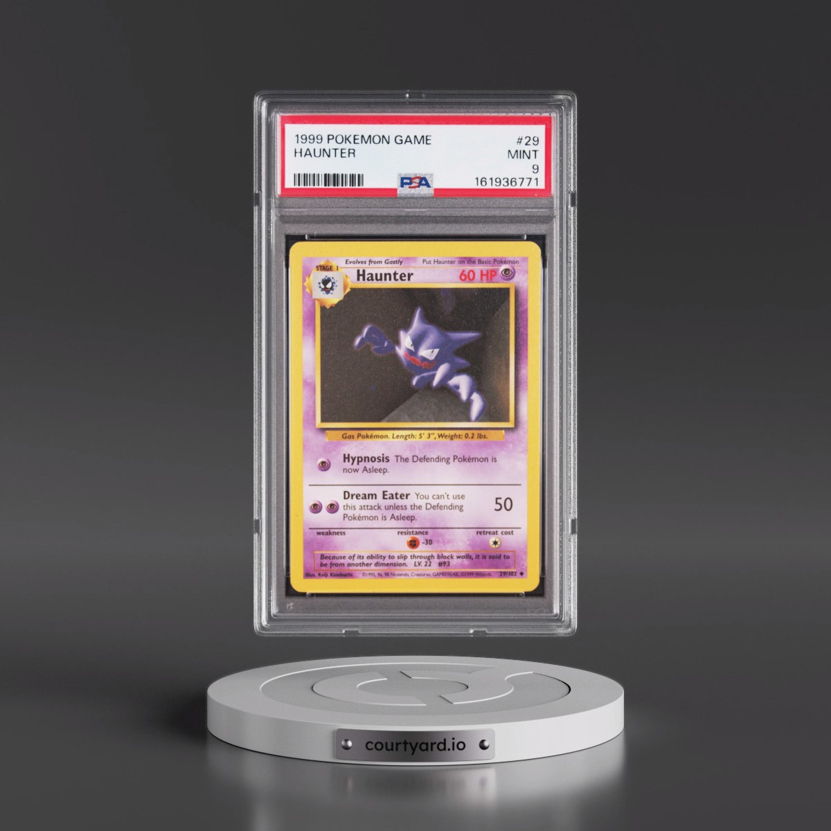1999 Pokémon Game #29 Haunter (PSA 9 MINT)
