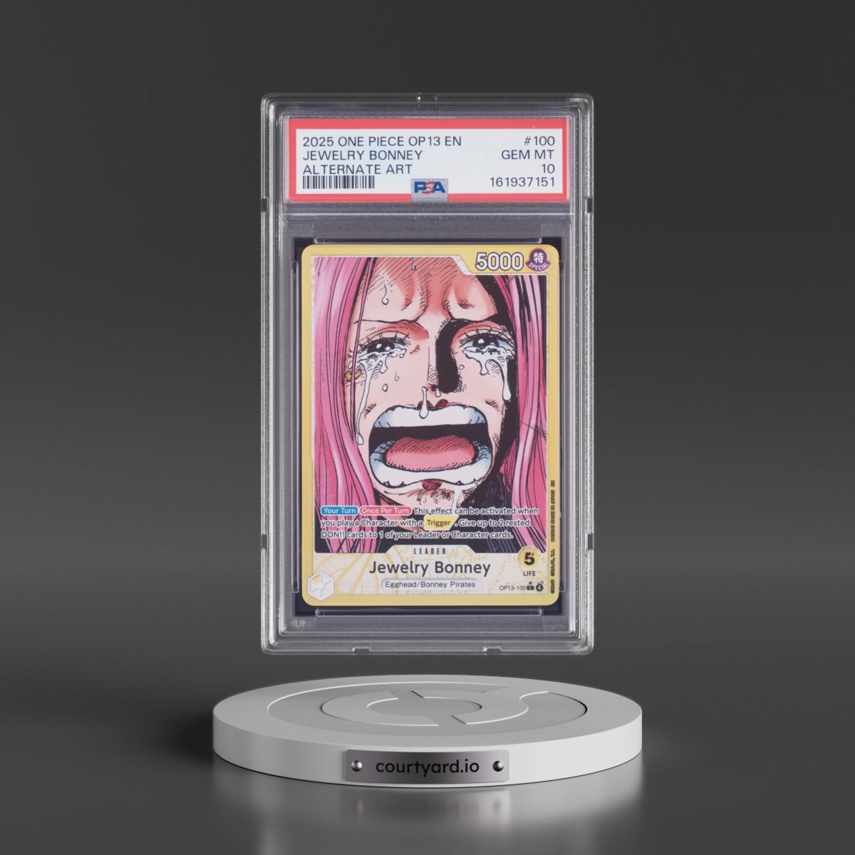 2025 One Piece OP13-Carrying on His Will #100 Jewelry Bonney - Alternate Art (PSA 10 GEM MINT)