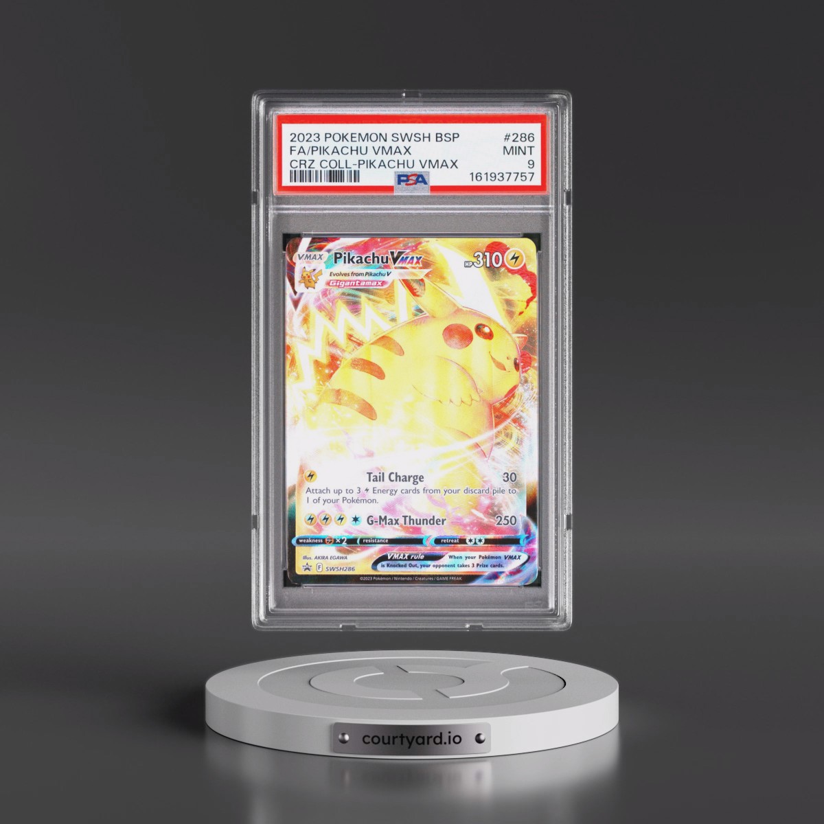 2023 Pokémon Swsh Black Star Promo #286 Pikachu Vmax - Full Art Crown Zenith Collections-Pikachu Vmax (PSA 9 MINT)