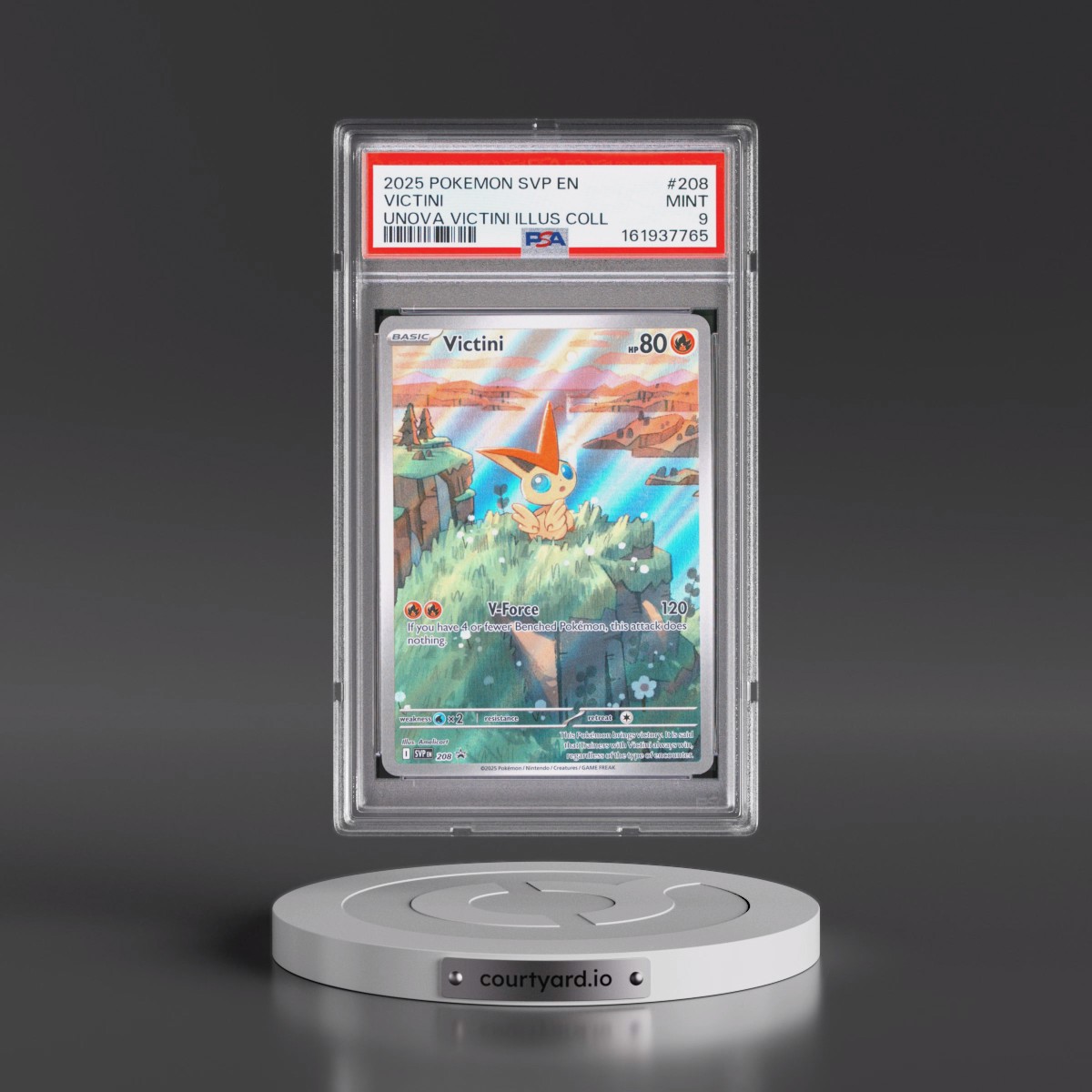 2025 Pokémon Svp EN-SV Black Star Promo #208 Victini - Unova Victini Illustration Collection (PSA 9 MINT)