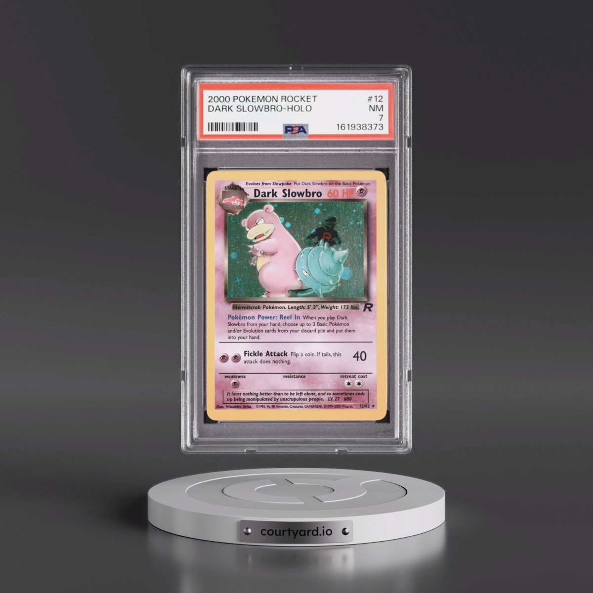 2000 Pokémon Rocket #12 Dark Slowbro - Holo (PSA 7 NM)