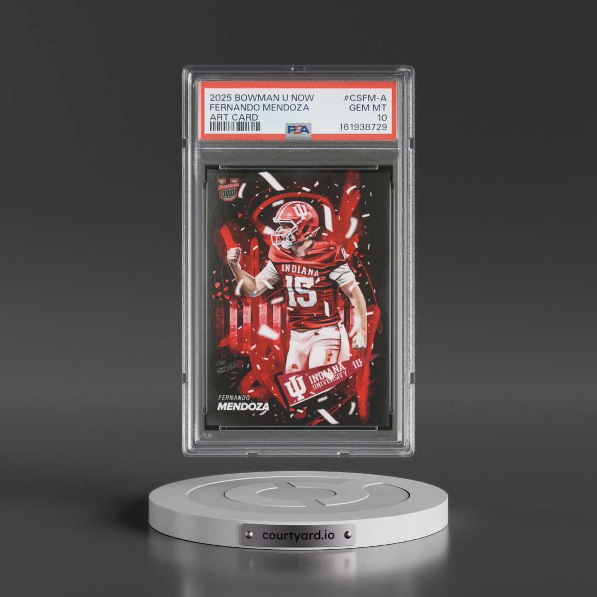 2025 Bowman U Now Art Card #CSFM-A Fernando Mendoza (PSA 10 GEM MINT)