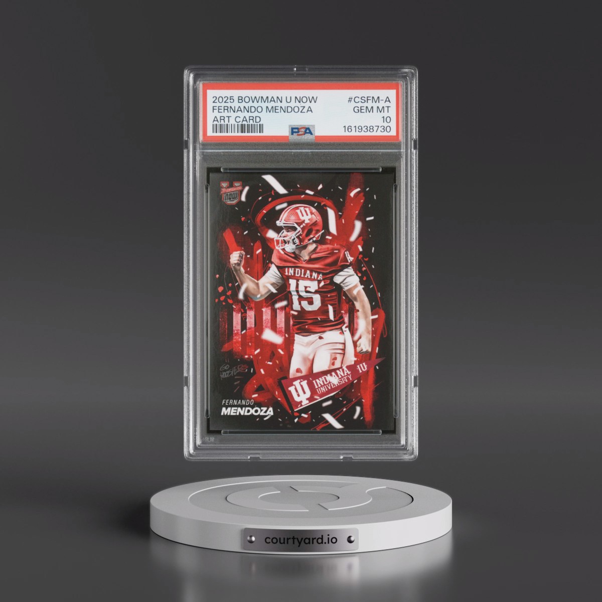 2025 Bowman U Now Art Card #CSFM-A Fernando Mendoza (PSA 10 GEM MINT)