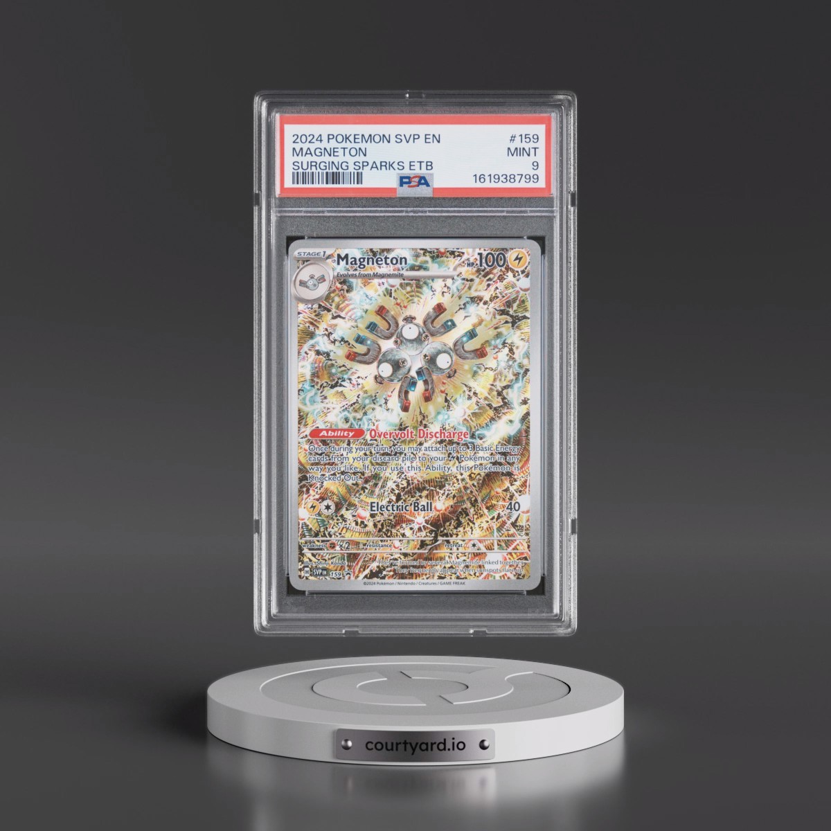 2024 Pokémon Svp EN-SV Black Star Promo #159 Magneton - Surging Sparks Elite Trainer Box (PSA 9 MINT)