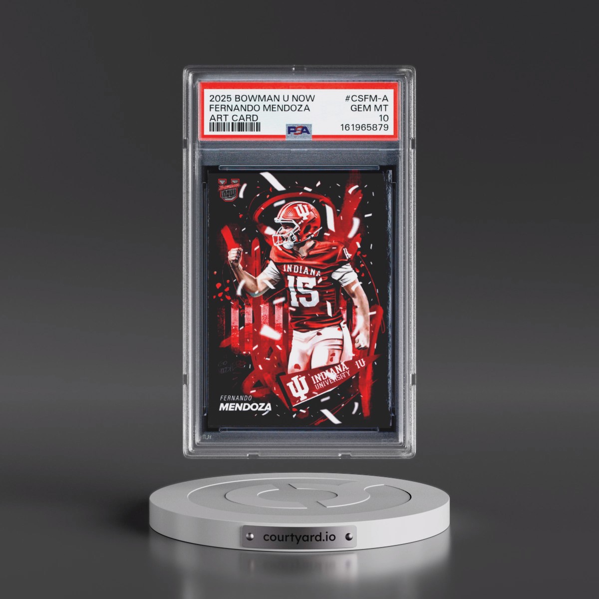 2025 Bowman U Now Art Card #CSFM-A Fernando Mendoza (PSA 10 GEM MINT)