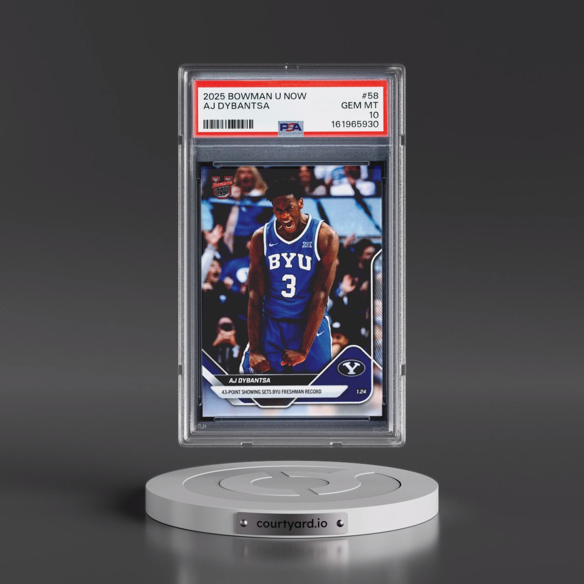 2025 Bowman U Now #58 AJ Dybantsa (PSA 10 GEM MINT)