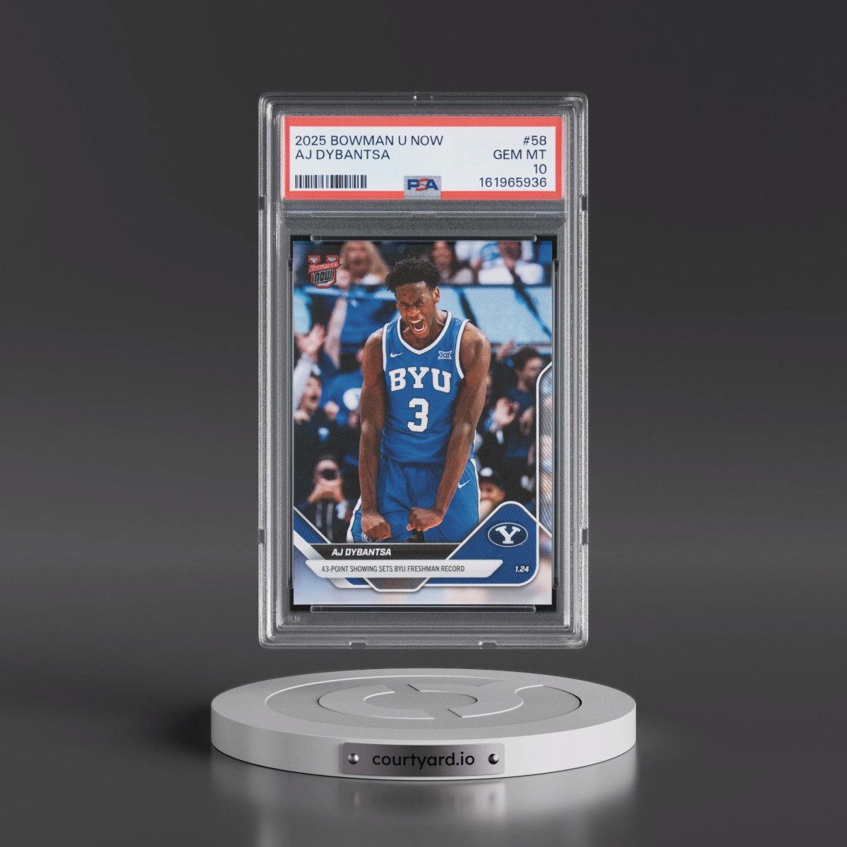 2025 Bowman U Now #58 AJ Dybantsa (PSA 10 GEM MINT)
