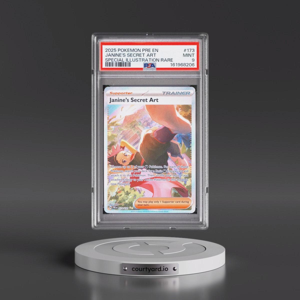 2025 Pokémon Pre EN-Prismatic Evolutions #173 Janine's Secret Art - Special Illustration Rare (PSA 9 MINT)