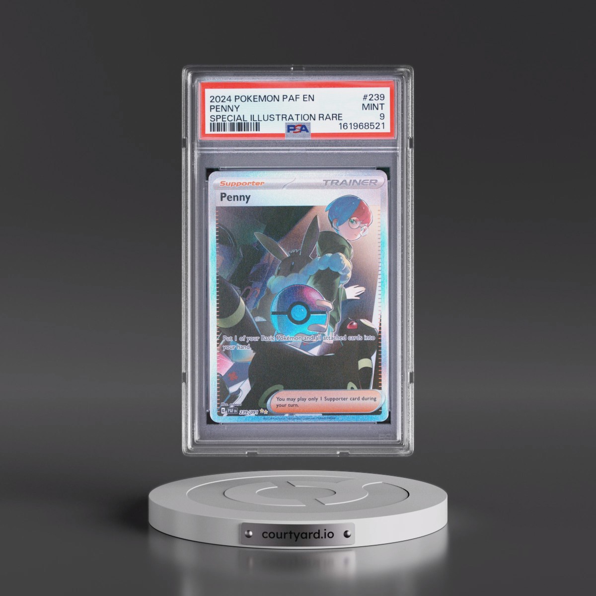 2024 Pokémon Paf EN-Paldean Fates #239 Penny - Special Illustration Rare (PSA 9 MINT)