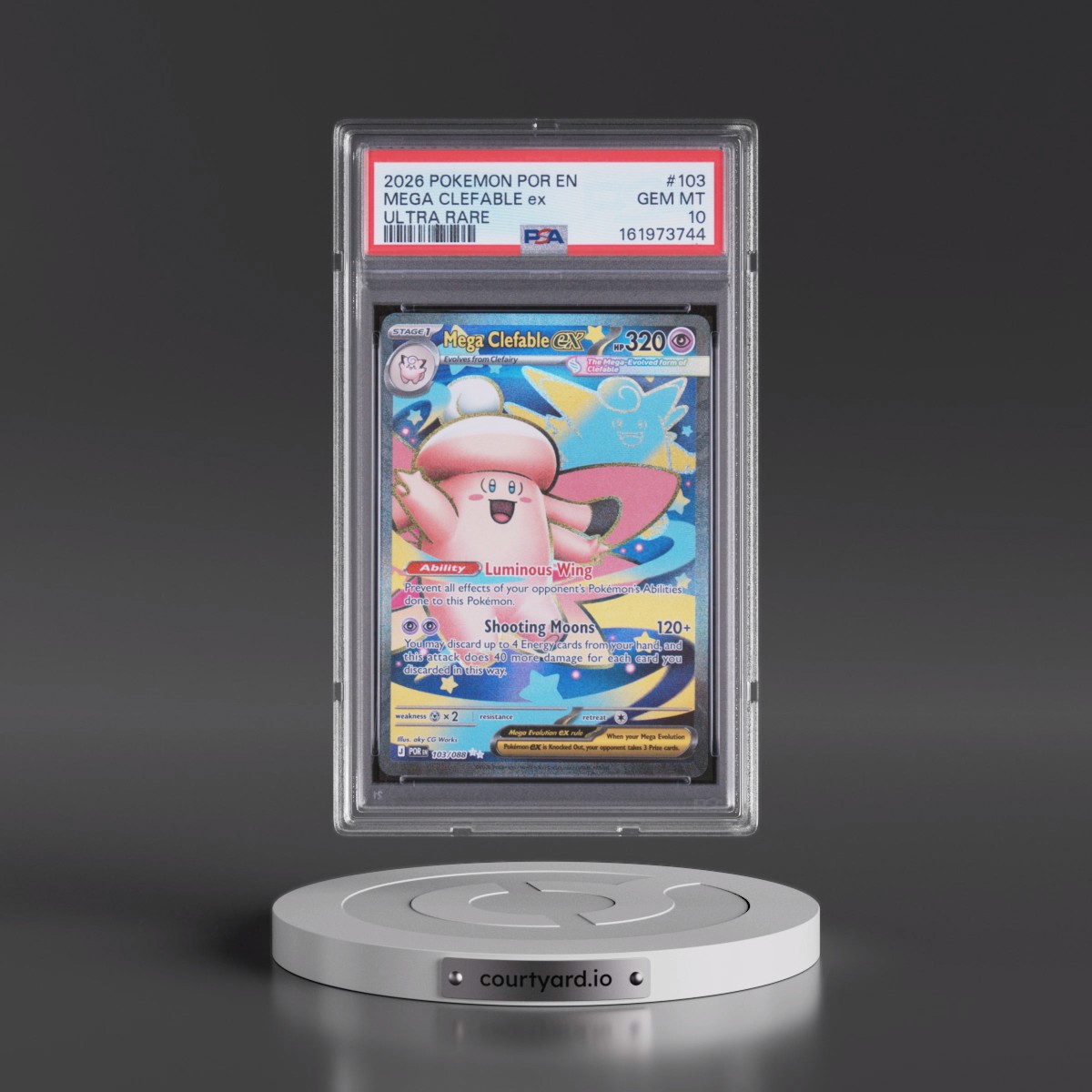 2026 Pokémon Por EN-Perfect Order #103 Mega Clefable EX - Holo Ultra Rare (PSA 10 GEM MINT)