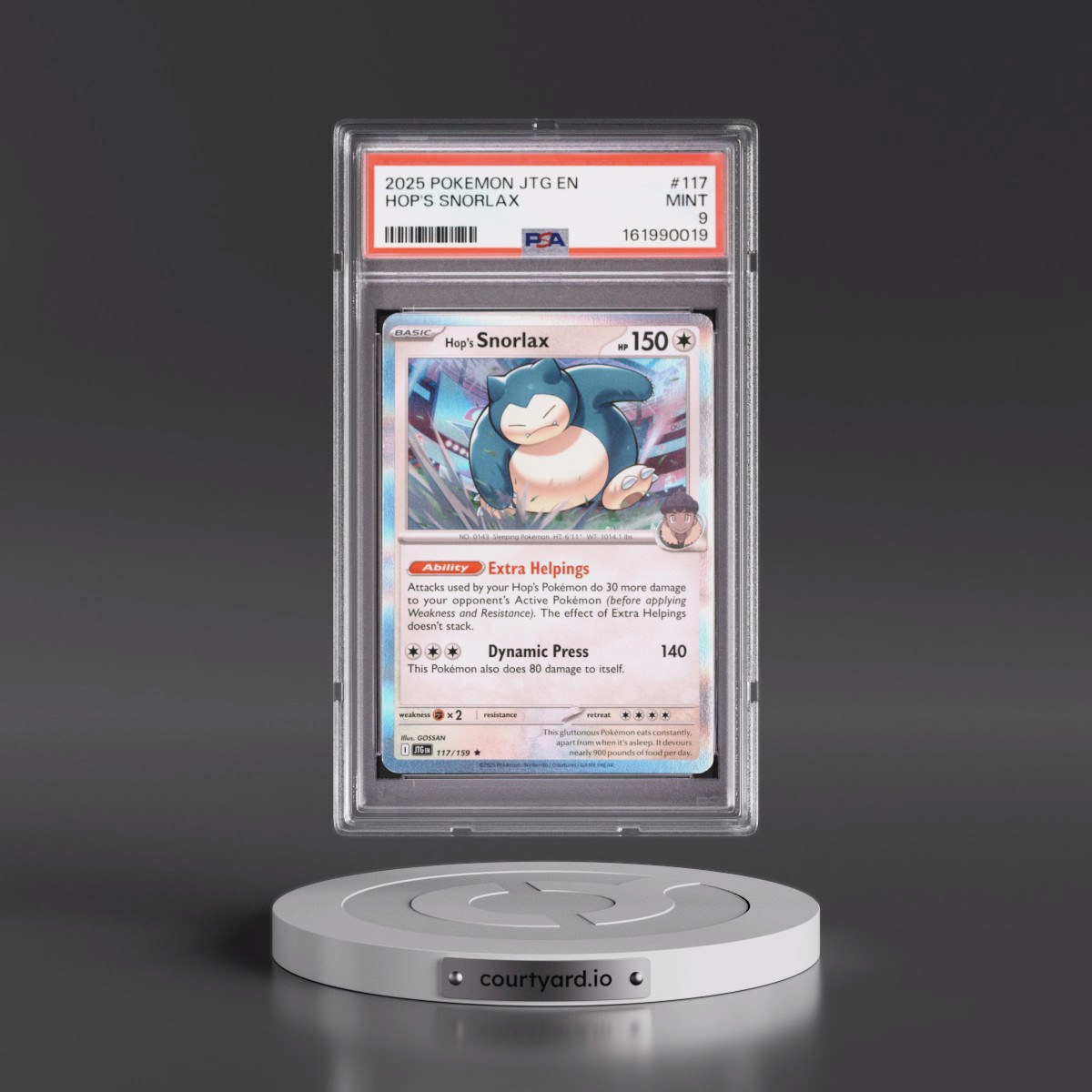 2025 Pokémon Jtg EN-Journey Together #117 Hop's Snorlax (PSA 9 MINT)