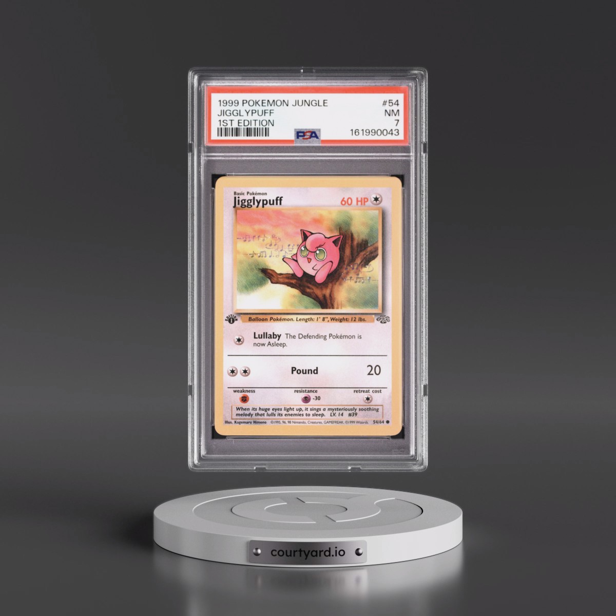 1999 Pokémon Jungle #54 Jigglypuff - 1st Edition (PSA 7 NM)