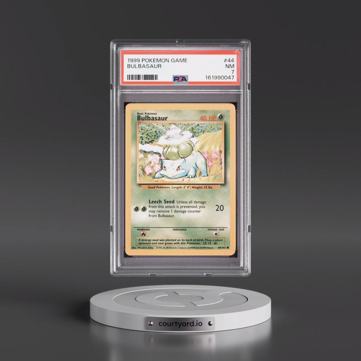 1999 Pokémon Game #44 Bulbasaur (PSA 7 NM)