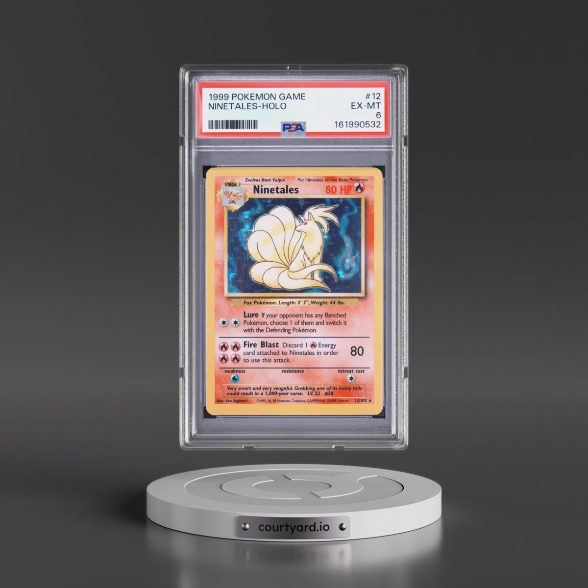 1999 Pokémon Game #12 Ninetales - Holo (PSA 6 EX-MT)