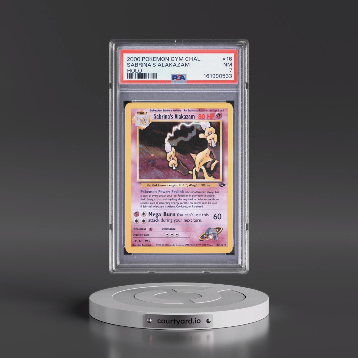 2000 Pokémon Gym Challenge #16 Sabrina's Alakazam - Holo (PSA 7 NM)