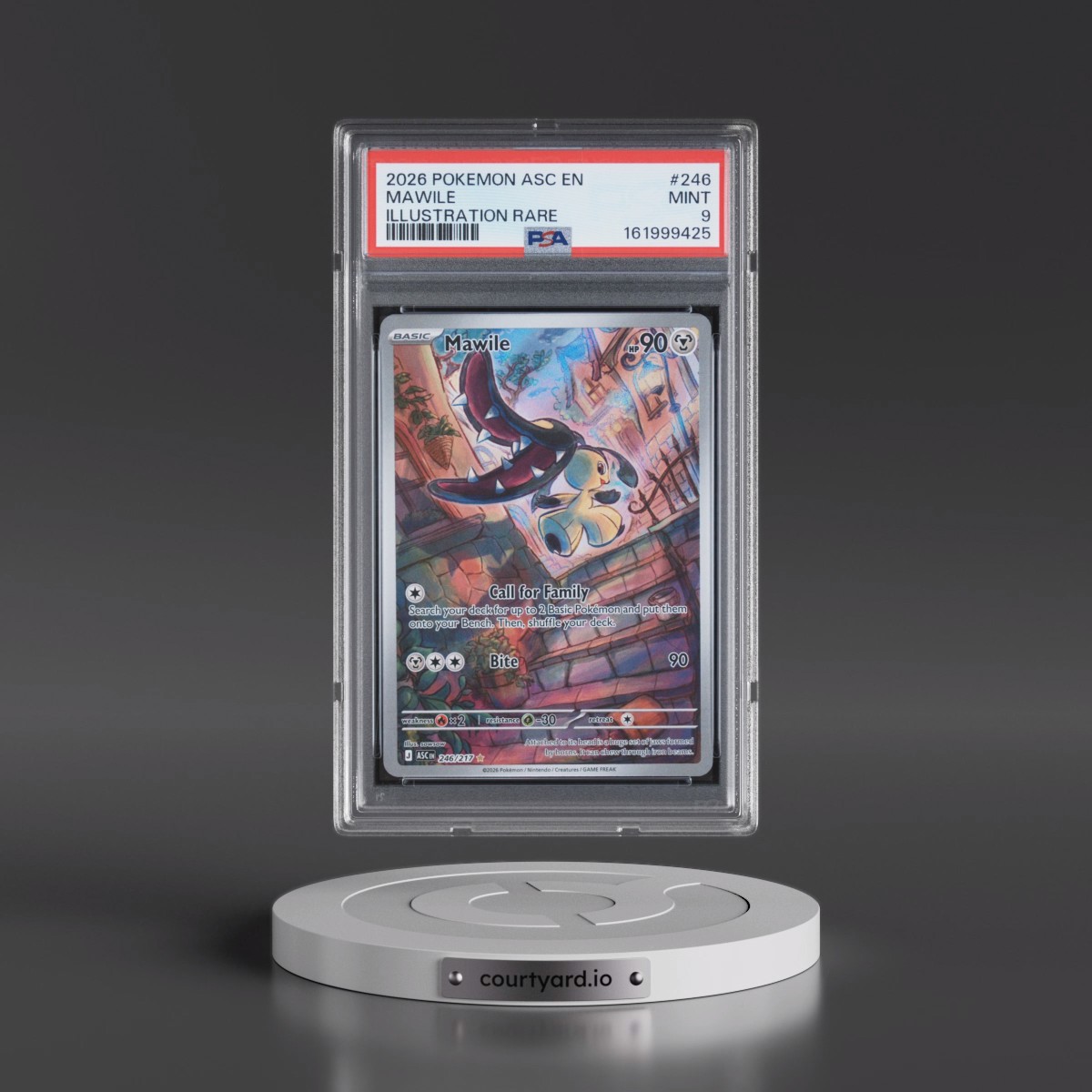 2026 Pokémon Asc EN-Ascended Heroes #246 Mawile - Illustration Rare (PSA 9 MINT)