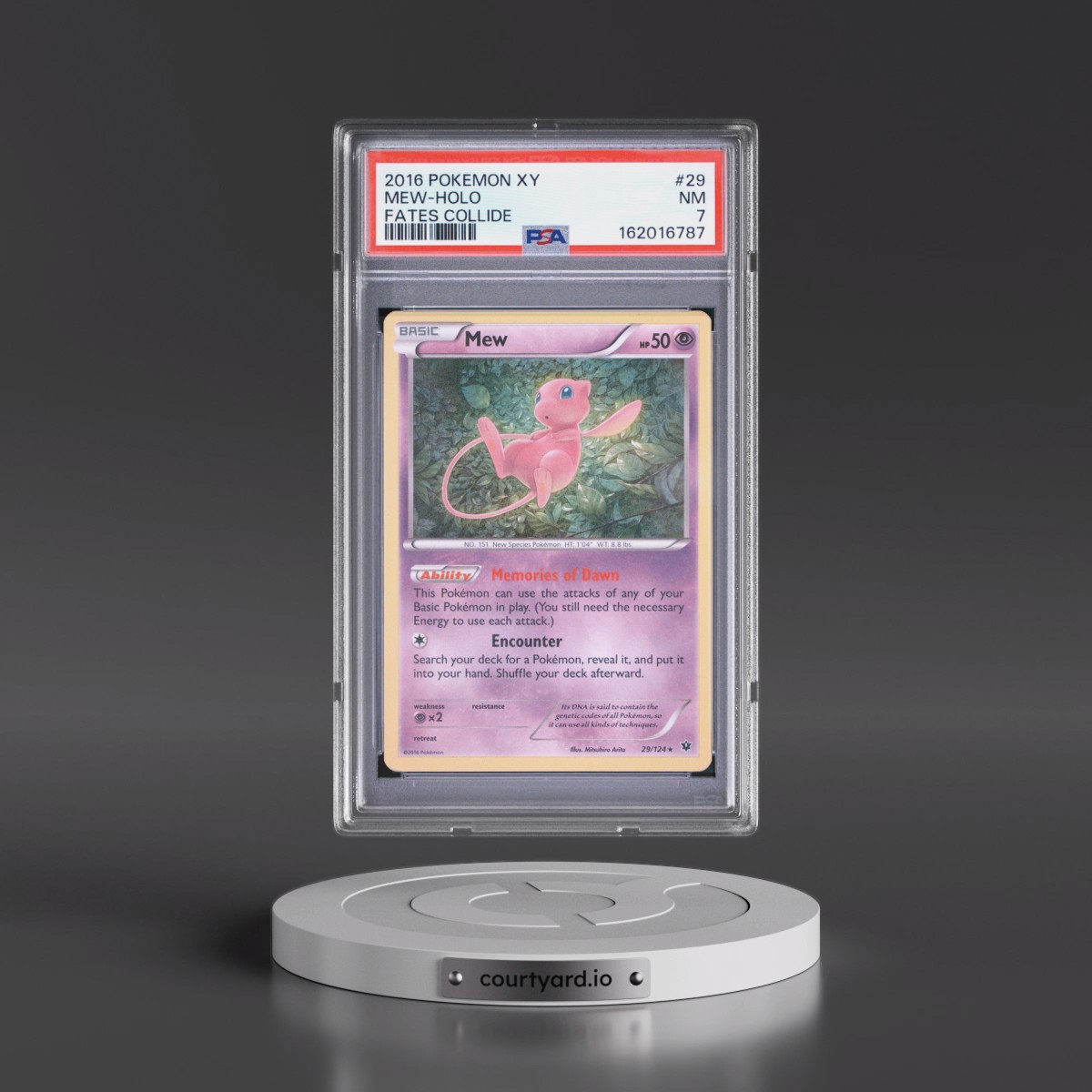 2016 Pokémon XY Fates Collide #29 Mew - Holo (PSA 7 NM)