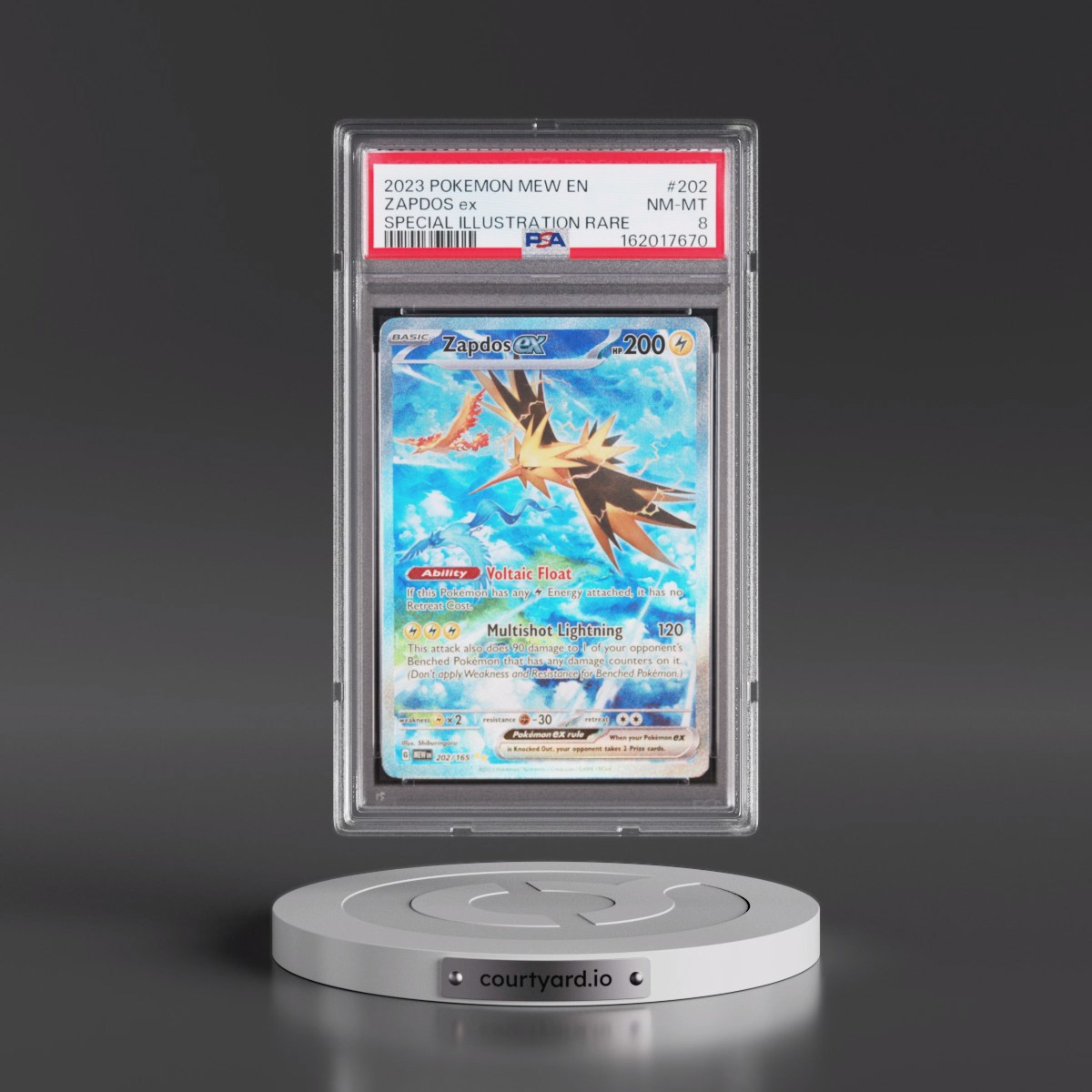 2023 Pokémon Mew EN-151 #202 Zapdos EX - Holo Special Illustration Rare (PSA 8 NM-MT)