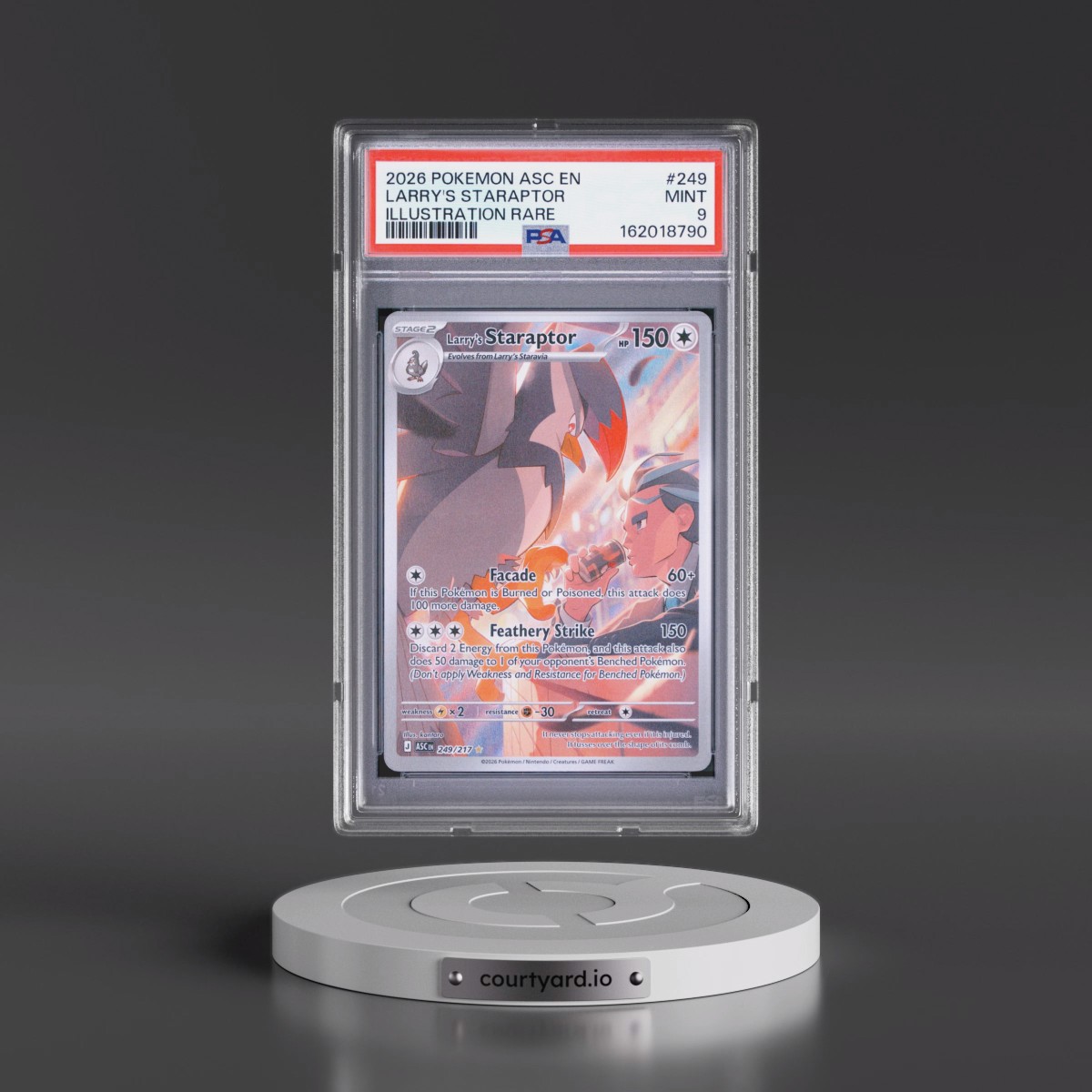 2026 Pokémon Asc EN-Ascended Heroes #249 Larry's Staraptor - Illustration Rare (PSA 9 MINT)