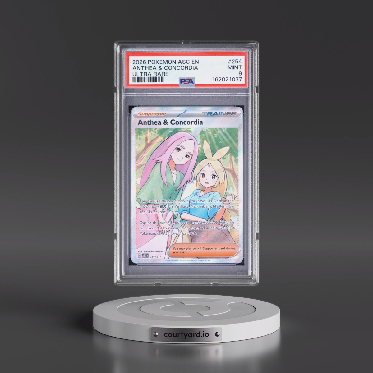2026 Pokémon Asc EN-Ascended Heroes #254 Anthea & Concordia - Ultra Rare (PSA 9 MINT)