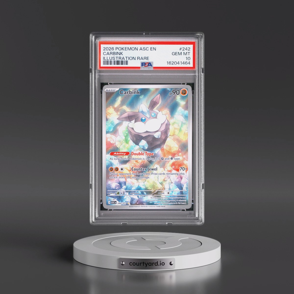 2026 Pokémon Asc EN-Ascended Heroes #242 Carbink - Illustration Rare (PSA 10 GEM MINT)