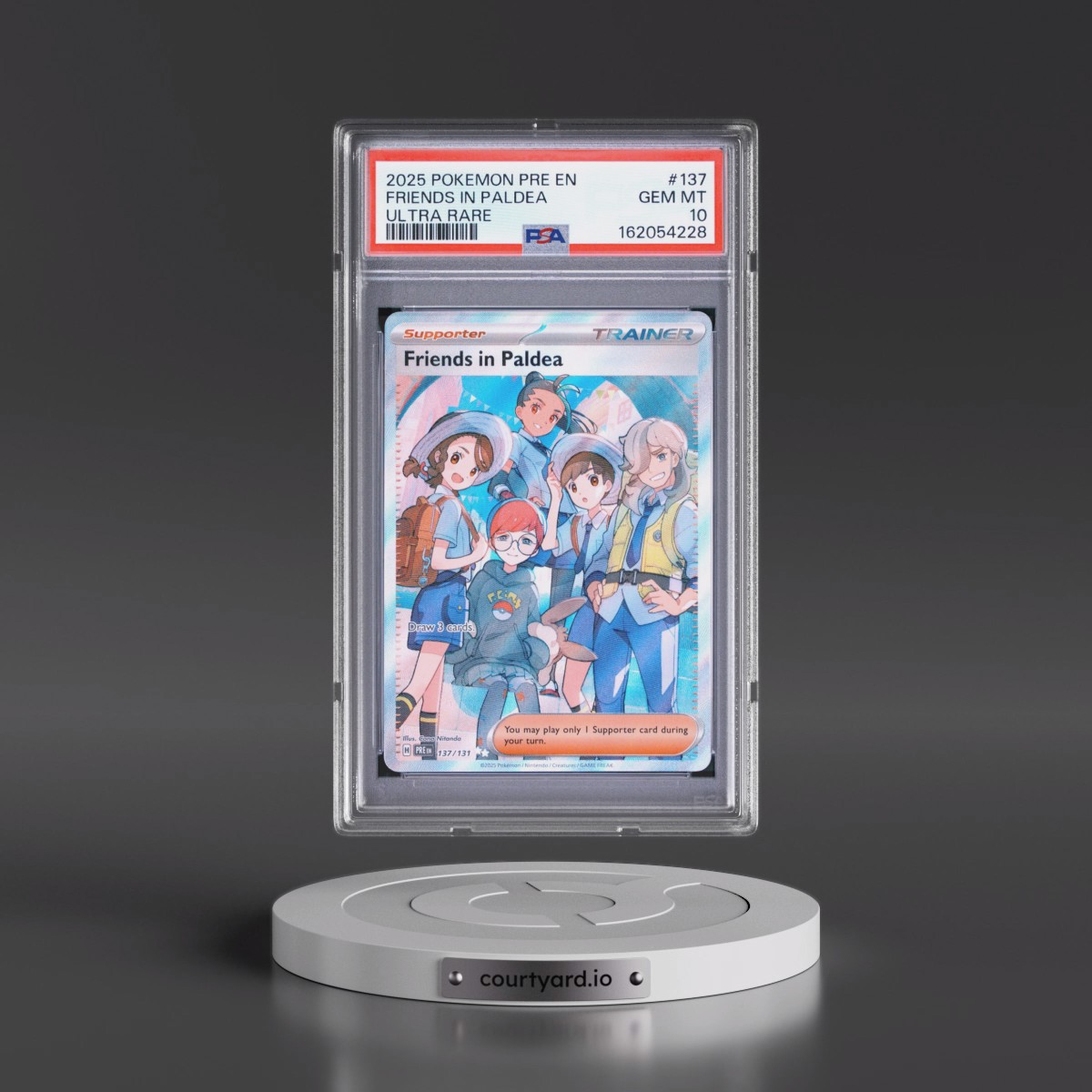 2025 Pokémon Pre EN-Prismatic Evolutions #137 Friends in Paldea - Ultra Rare (PSA 10 GEM MINT)