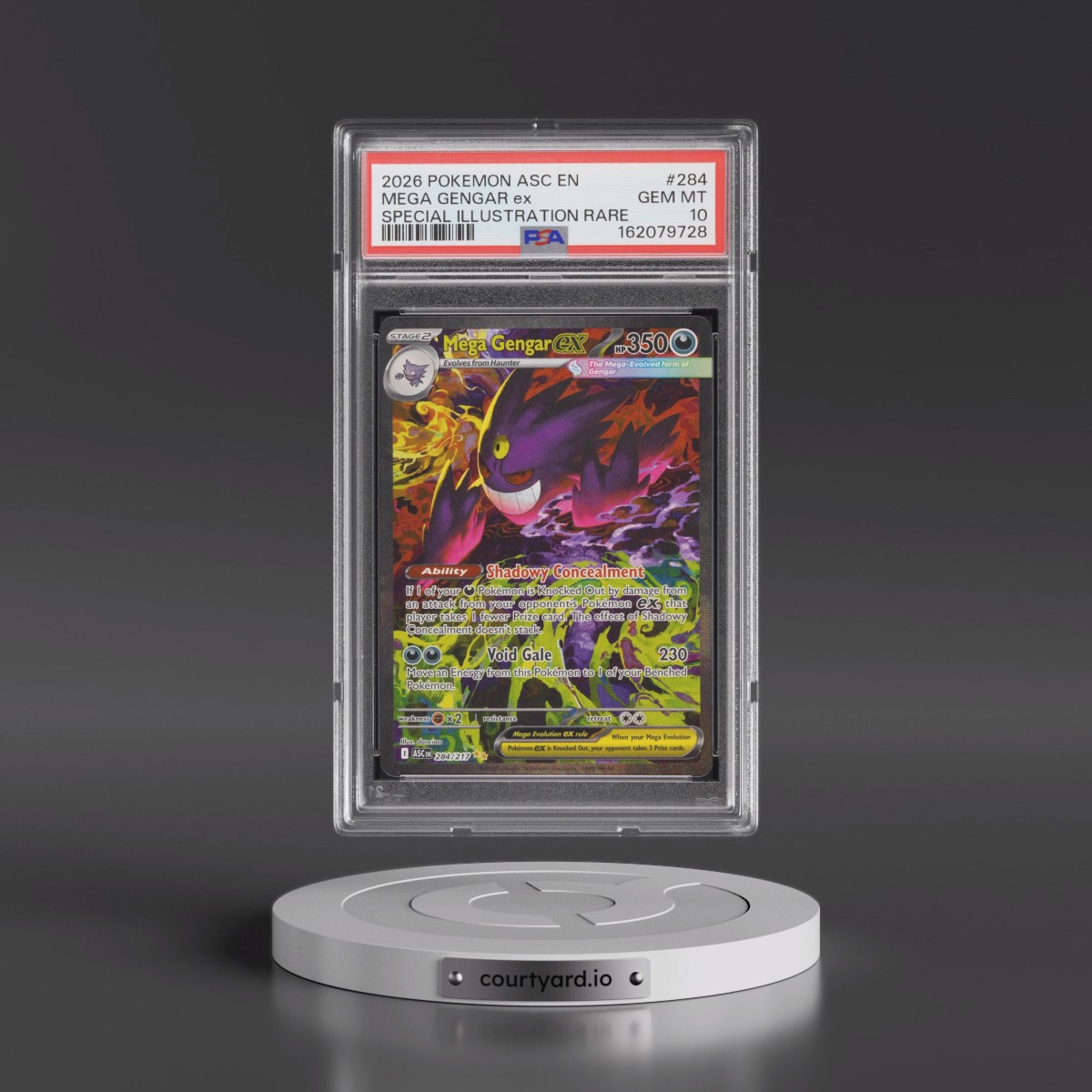2026 Pokémon Asc EN-Ascended Heroes #284 Mega Gengar EX - Holo Special Illustration Rare (PSA 10 GEM MINT)