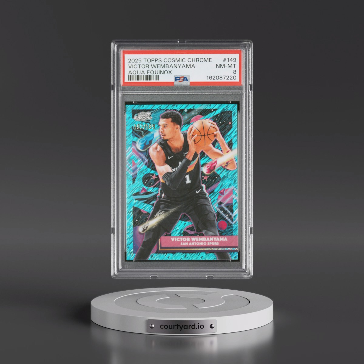 2025 Topps Cosmic Chrome Victor Wembanyama - Aqua Equinox #149 PSA 8