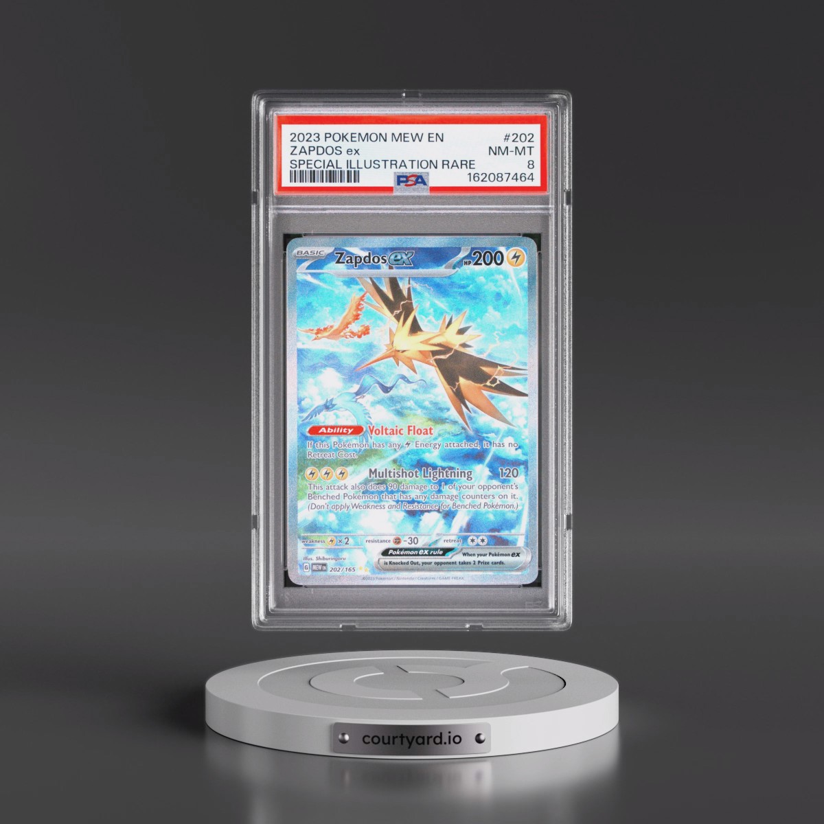 2023 Pokémon Mew EN-151 #202 Zapdos EX - Holo Special Illustration Rare (PSA 8 NM-MT)