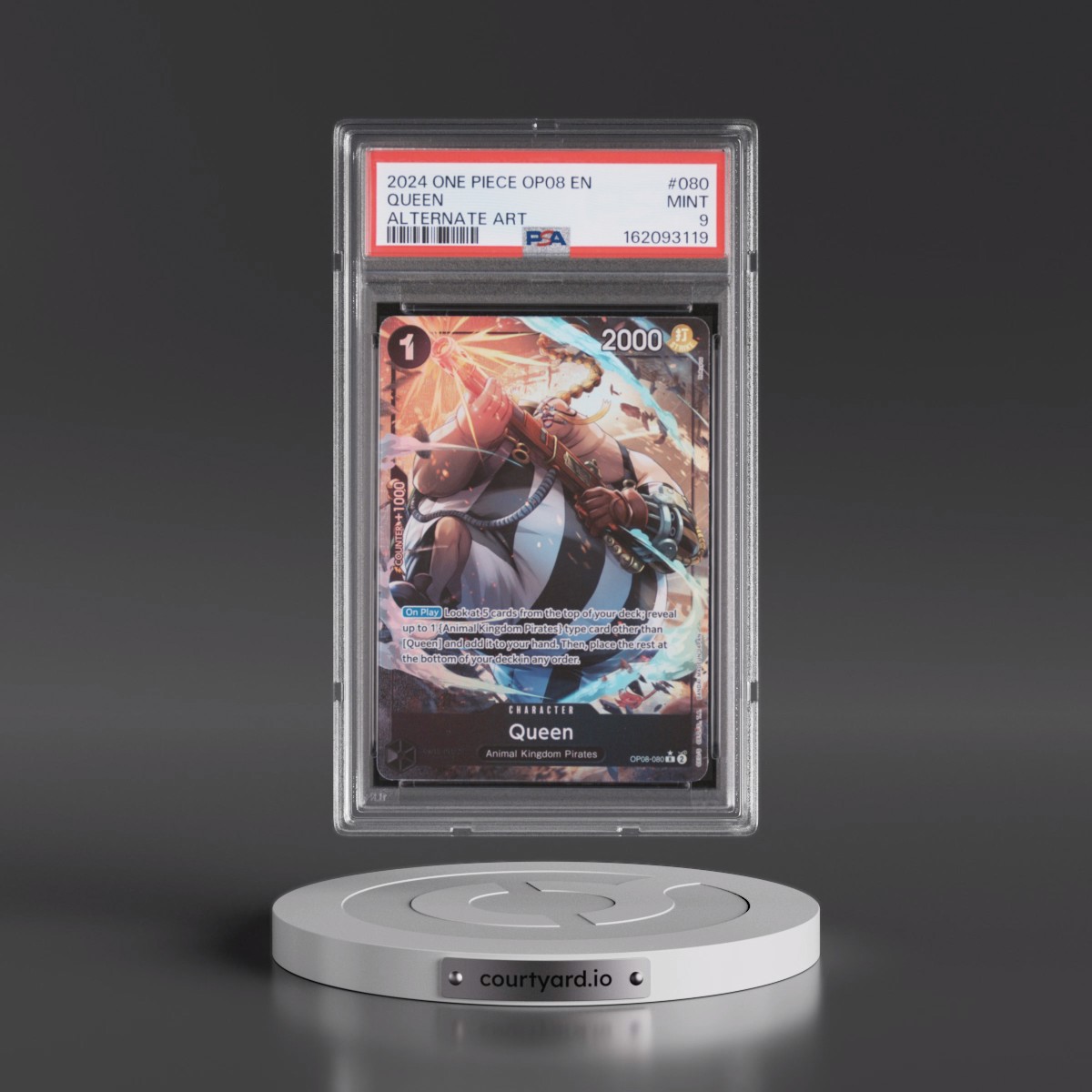 2024 One Piece OP08-Two Legends Queen - Alternate Art #080 PSA 9