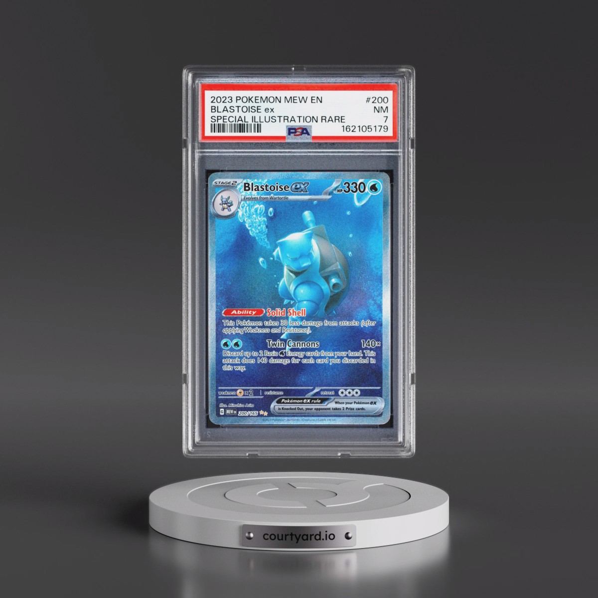 2023 Pokémon Mew EN-151 #200 Blastoise EX - Holo Special Illustration Rare (PSA 7 NM)