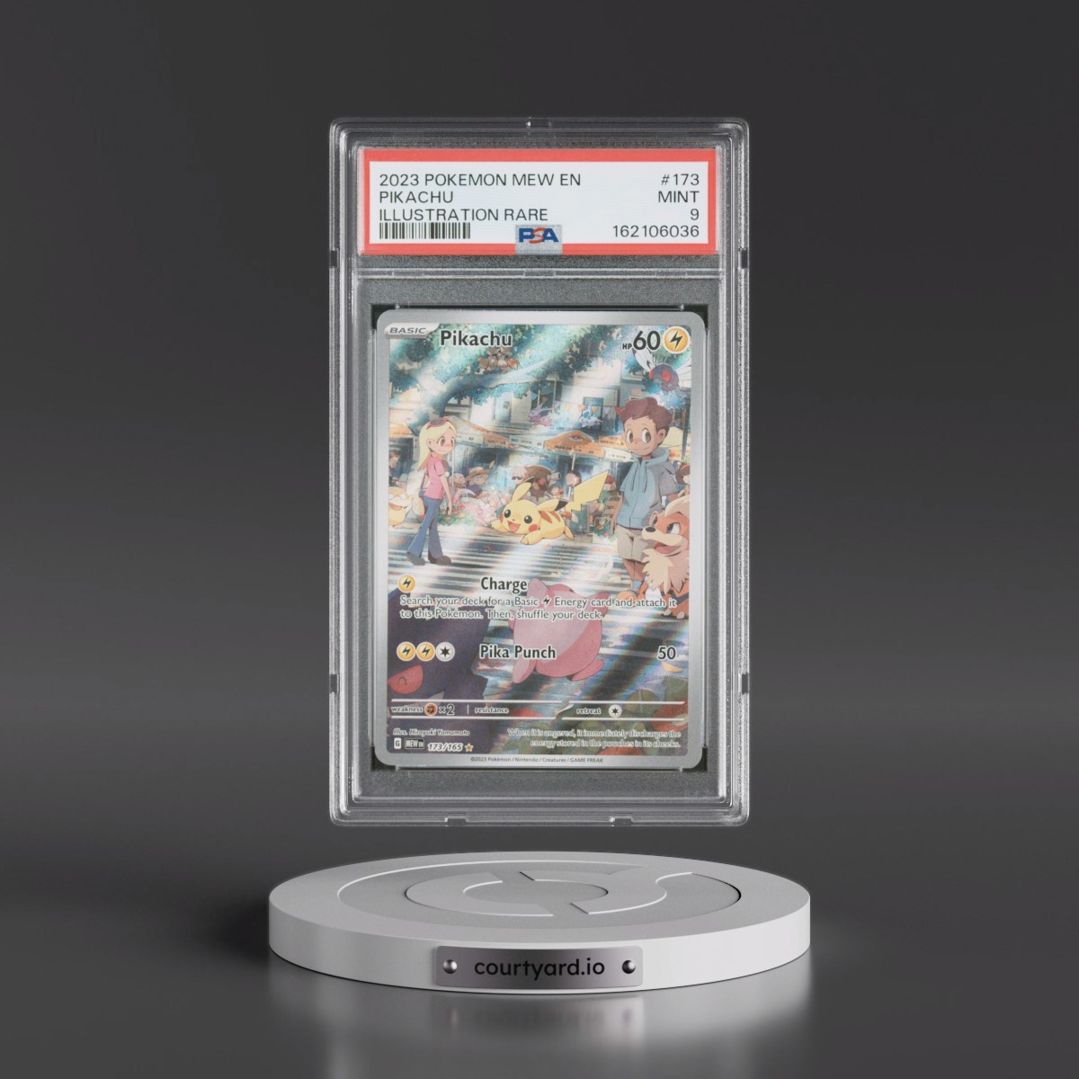 2023 Pokémon Mew EN-151 #173 Pikachu - Illustration Rare (PSA 9 MINT)