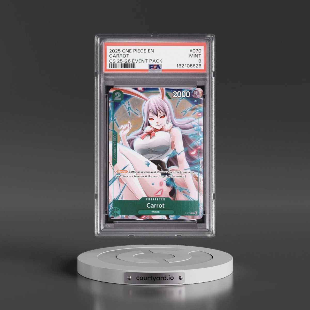 2025 One Piece Championship 2025-26 Event Pack #070 Carrot (PSA 9 MINT)