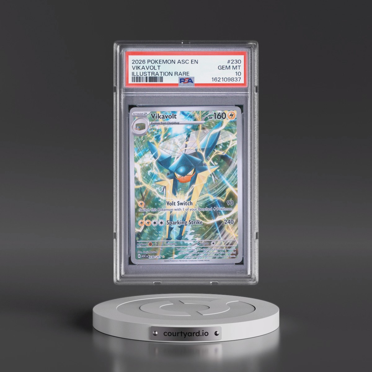 2026 Pokémon Asc EN-Ascended Heroes #230 Vikavolt - Illustration Rare (PSA 10 GEM MINT)