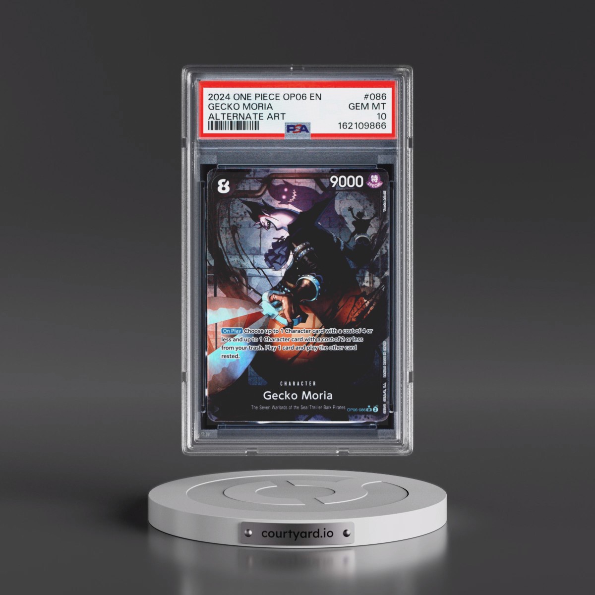 2024 One Piece OP06-Wings of the Captain #086 Gecko Moria - Alternate Art (PSA 10 GEM MINT)