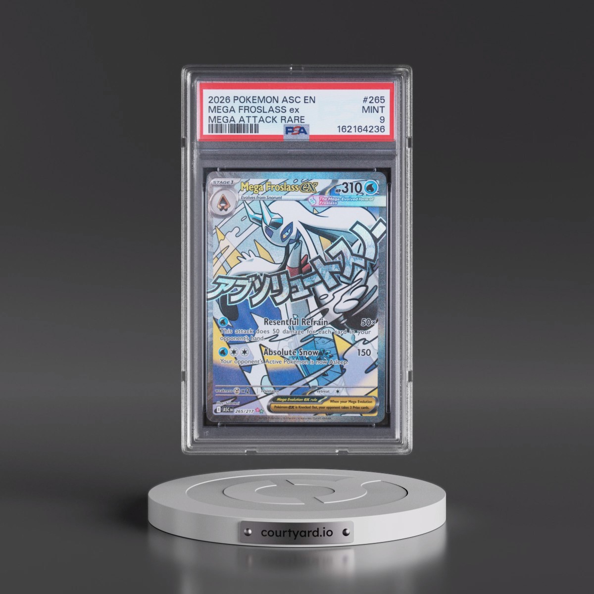 2026 Pokémon Asc EN-Ascended Heroes #265 Mega Froslass EX - Holo Mega Attack Rare (PSA 9 MINT)
