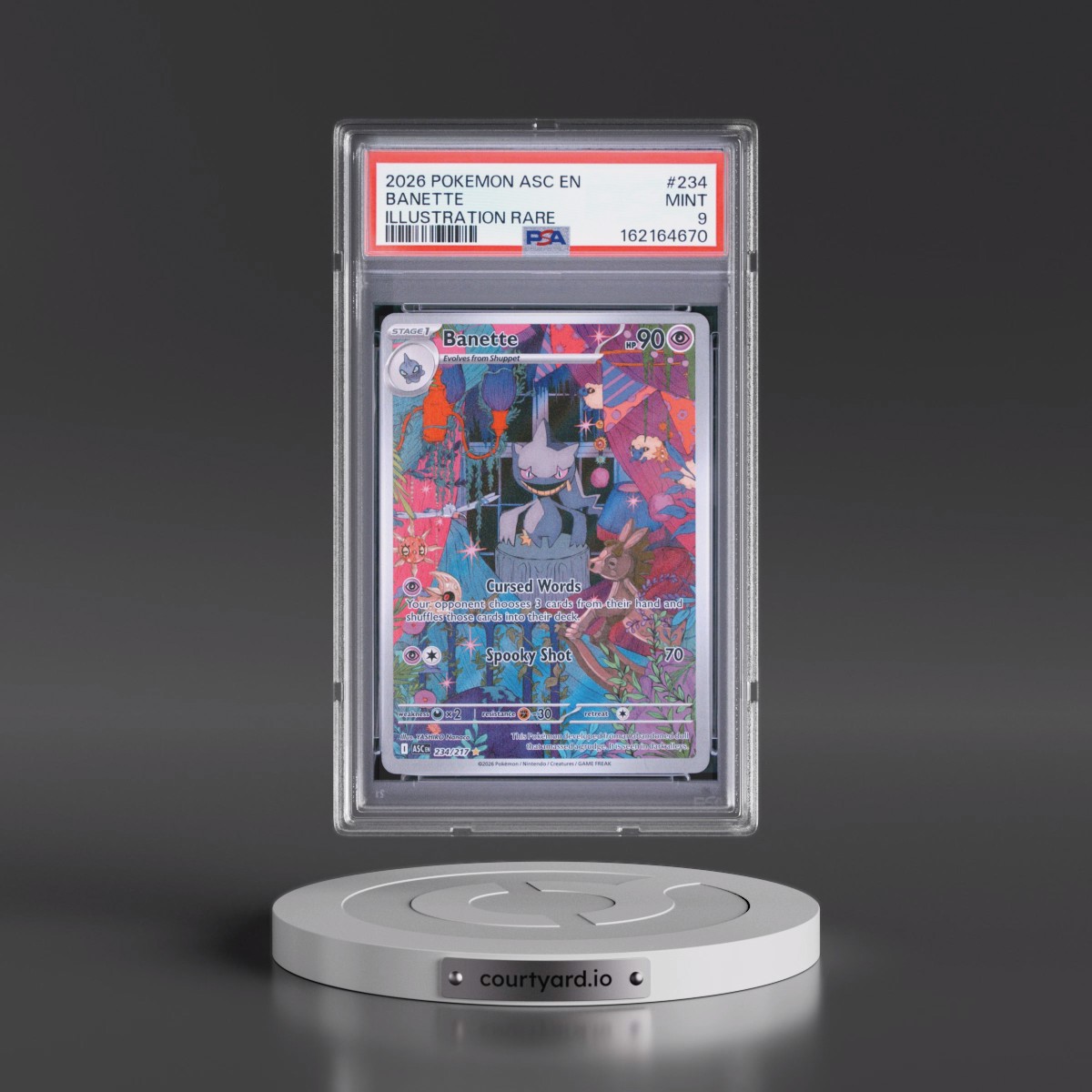 2026 Pokémon Asc EN-Ascended Heroes #234 Banette - Illustration Rare (PSA 9 MINT)