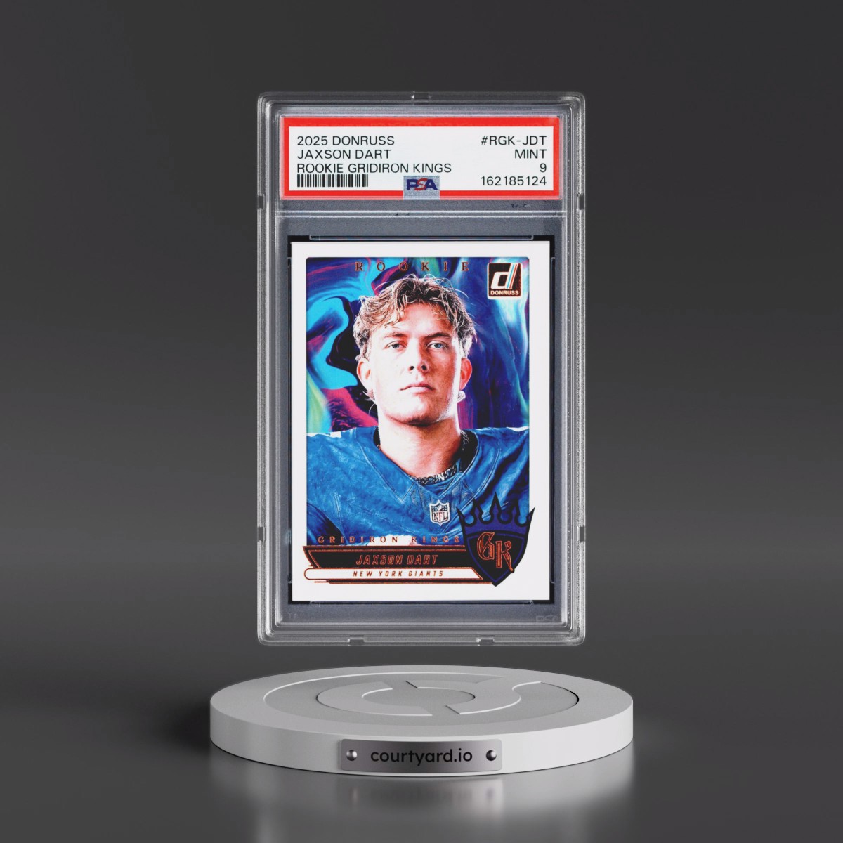 2025 Panini Donruss Rookie Gridiron Kings #RGK-JDT Jaxson Dart (PSA 9 MINT)