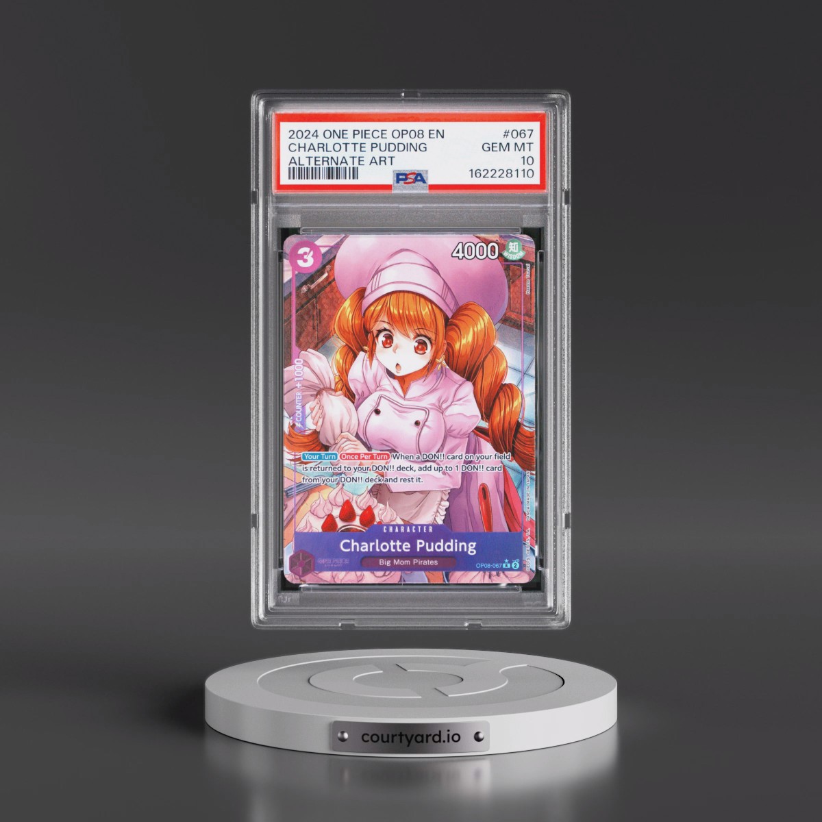 2024 One Piece OP08-Two Legends #067 Charlotte Pudding - Alternate Art (PSA 10 GEM MINT)