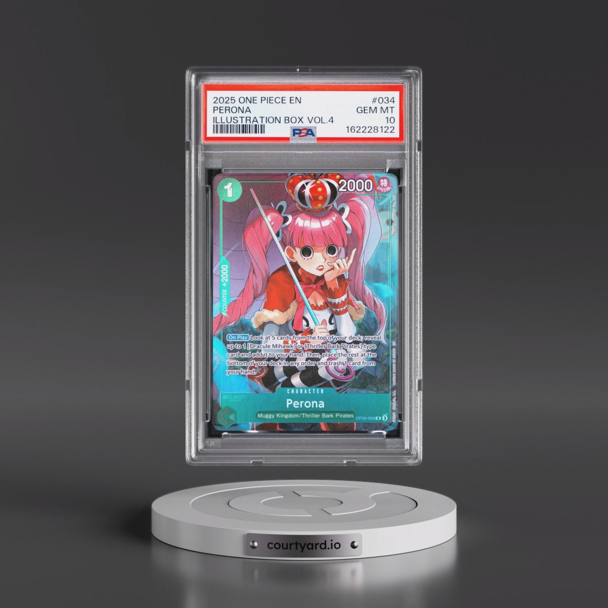 2025 One Piece Promos #034 Perona - Illustration Box Vol.4 (PSA 10 GEM MINT)