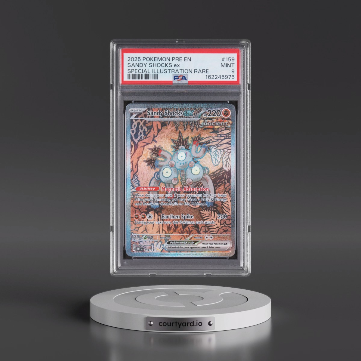 2025 Pokémon Pre EN-Prismatic Evolutions #159 Sandy Shocks EX - Holo Special Illustration Rare (PSA 9 MINT)