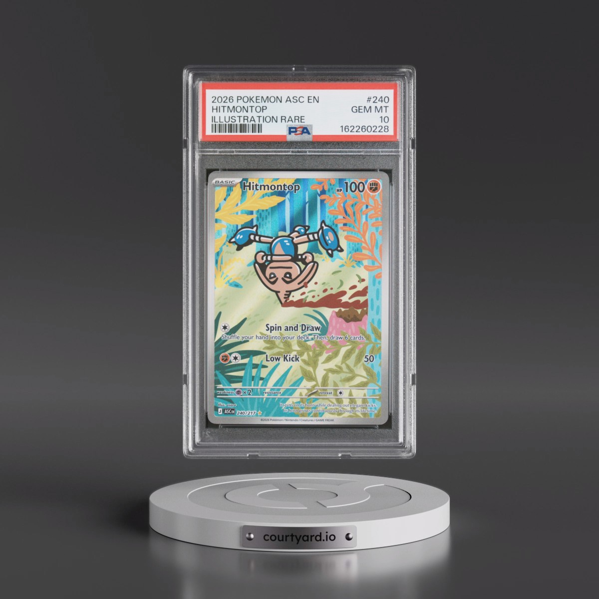 2026 Pokémon Asc EN-Ascended Heroes #240 Hitmontop - Illustration Rare (PSA 10 GEM MINT)
