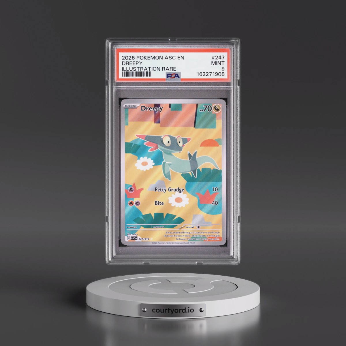 2026 Pokémon Asc EN-Ascended Heroes #247 Dreepy - Illustration Rare (PSA 9 MINT)