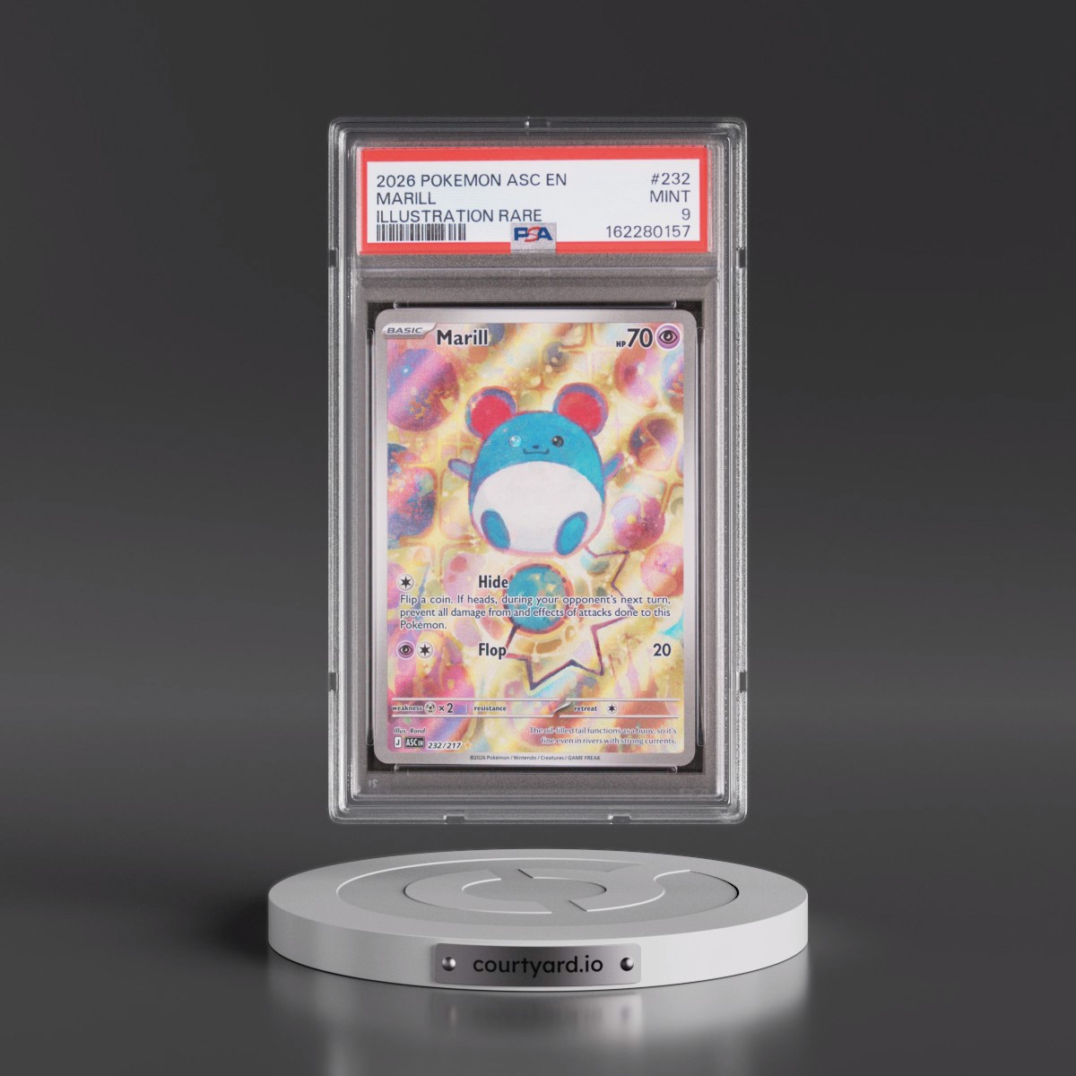 2026 Pokémon Asc EN-Ascended Heroes #232 Marill - Illustration Rare (PSA 9 MINT)