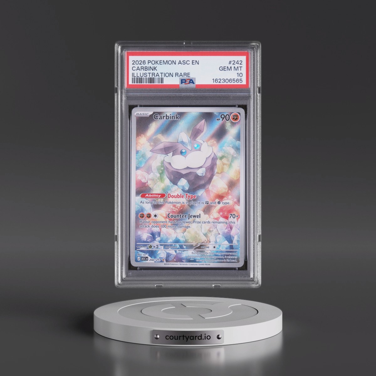 2026 Pokémon Asc EN-Ascended Heroes #242 Carbink - Illustration Rare (PSA 10 GEM MINT)