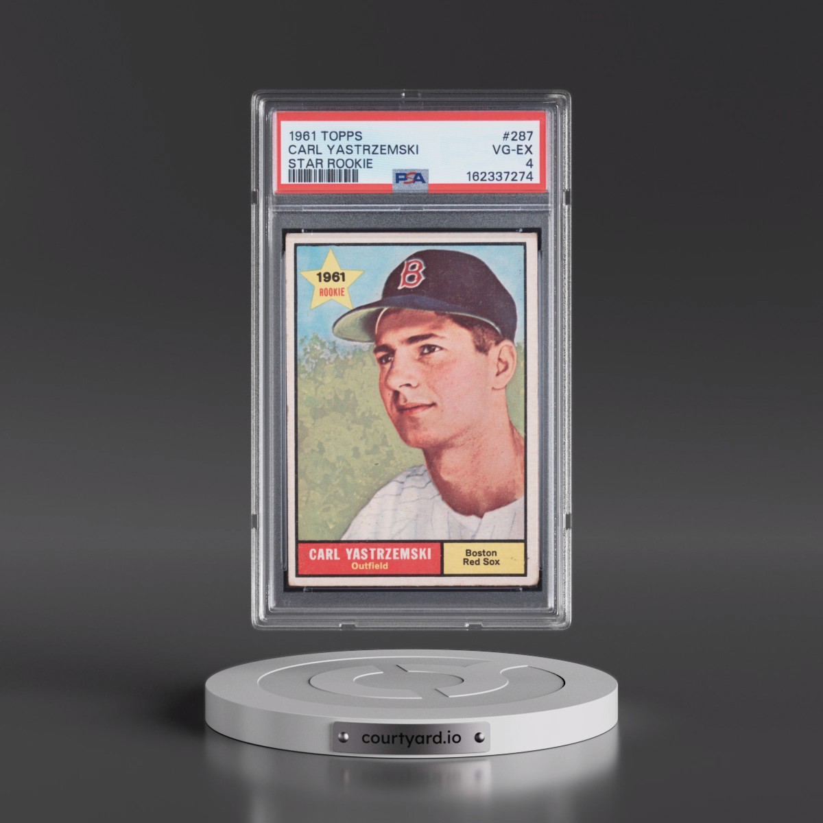 1961 Topps #287 Carl Yastrzemski - Star Rookie (PSA 4 VG-EX)