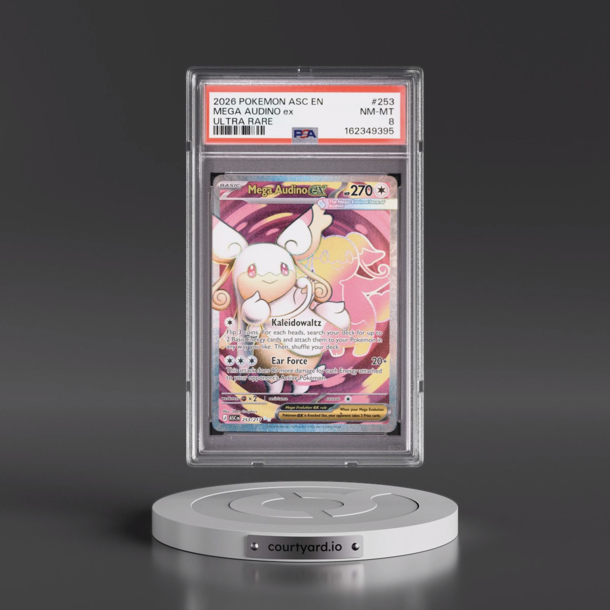 2026 Pokémon Asc EN-Ascended Heroes #253 Mega Audino EX - Holo Ultra Rare (PSA 8 NM-MT)