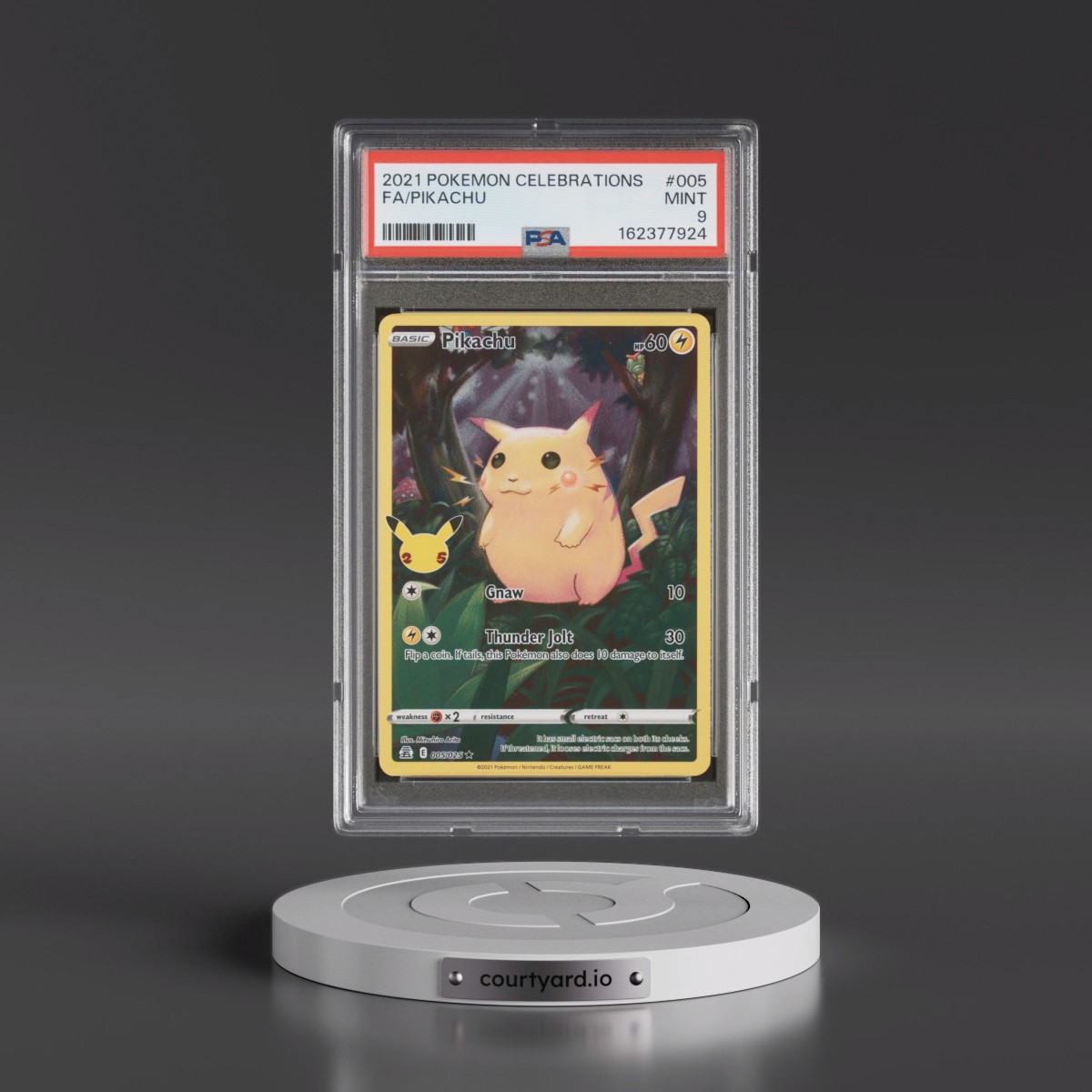 2021 Pokémon Celebrations #005 Pikachu - Full Art (PSA 9 MINT)
