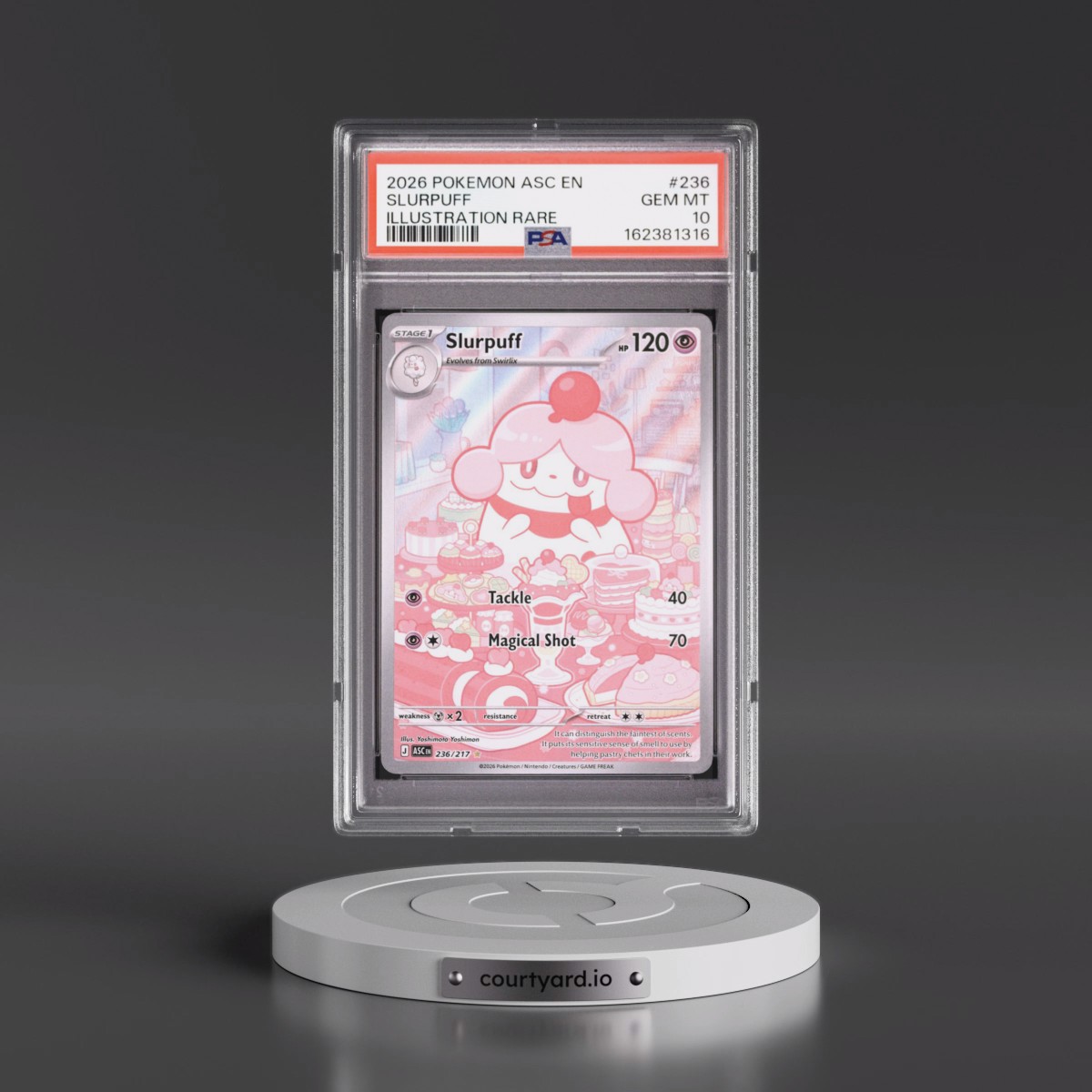 2026 Pokémon Asc EN-Ascended Heroes #236 Slurpuff - Illustration Rare (PSA 10 GEM MINT)